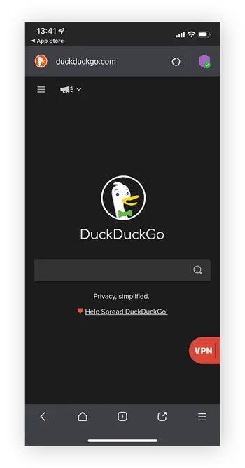 暗网版本的 Duck Duck Go，帮助您导航洋葱网站和暗网链接。